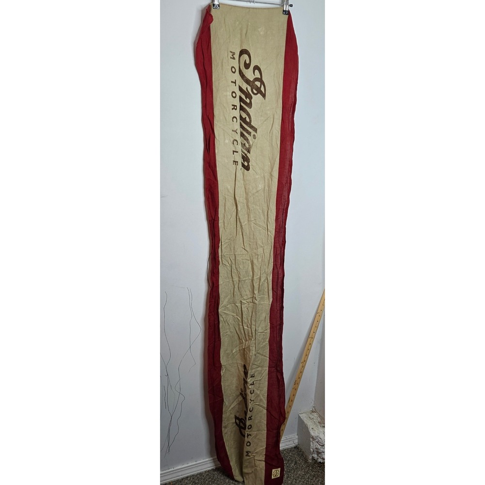 Indian Motorcycle Scarf Burgundy Tan Logo Lightweight Biker Accessory